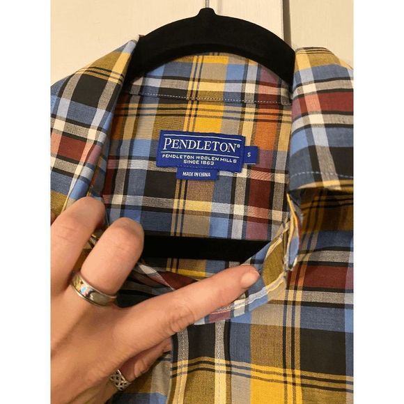 Pendleton 🐾 Surf Size Small Button Down Plaid Shirt - Picture 6 of 6